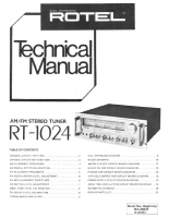 Rotel RT-1024 - Technical manual 